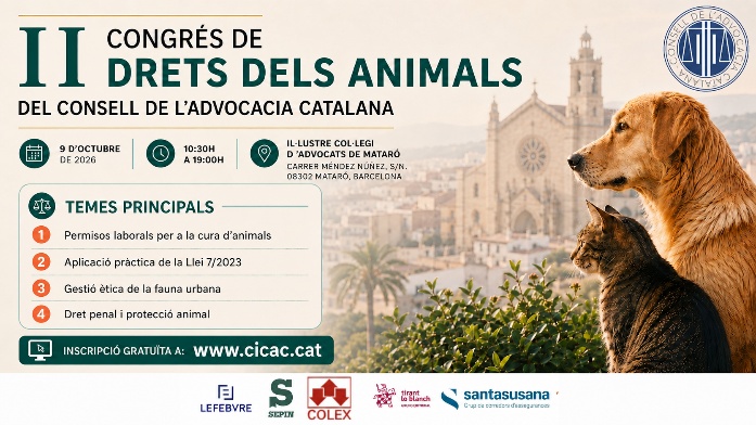 Formació - II Congrés de Drets dels Animals, el proper 9 d'octubre a Mataró