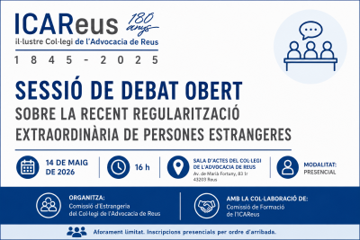 Sesión de debate abierto sobre la reciente regularización extraordinaria de personas extranjeras