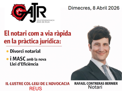 Charla formativa: 'El notario como vía rápida en la práctica jurídica, divorcio notarial y *MASC con la nueva Ley de eficiencia'
